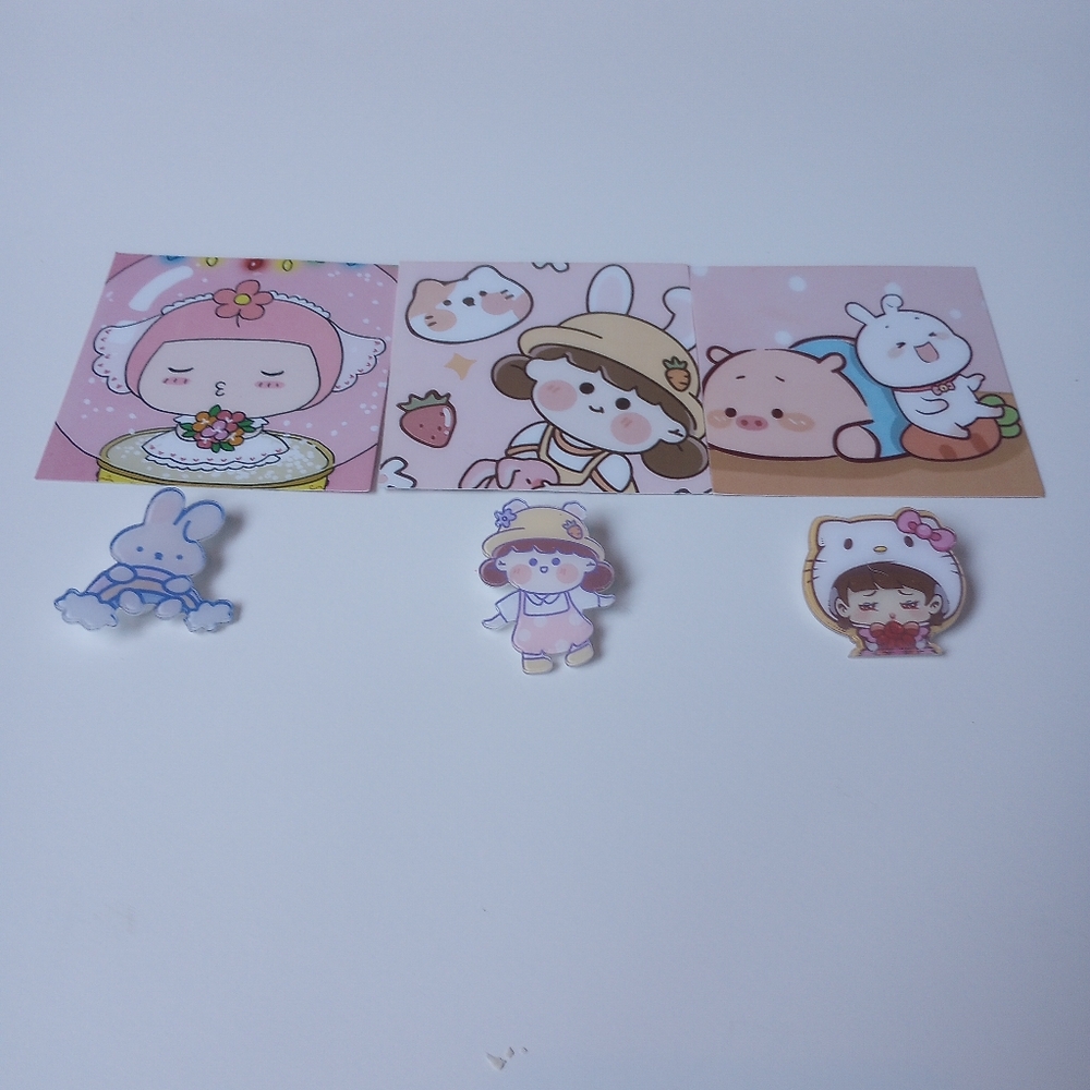 Hello Kitty Kawaii Cards and Pins Collectables
